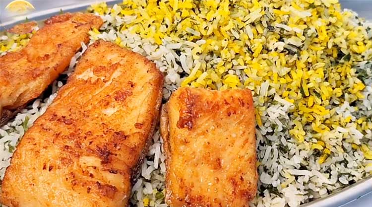 آشپزی سبزی پلو با ماهی