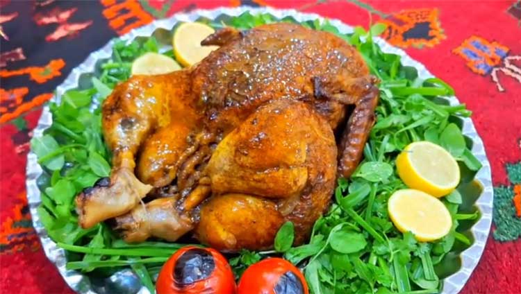 آشپزی مرغ شکم پر