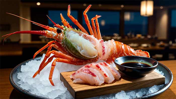 آشپزی اودوریگوی لابستر یا خرچنگ زنده (Live Lobster / Crab Sashimi)